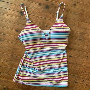 Victoria’s Secret Body rainbow striped IPEX 34B tankini top
